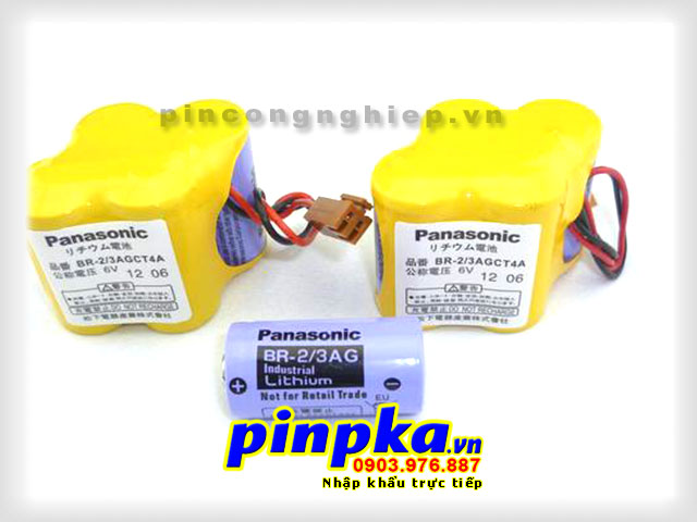 Pin Nuôi Nguồn PLC-CNC Lithium 3v Fanuc A98L-0031-0025 BR-2/3AGCT4A Brown plug